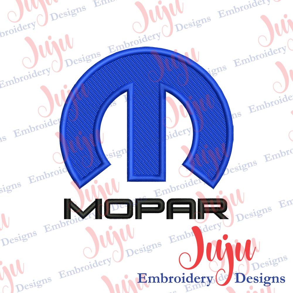 Mopar Logo Embroidery Design - Mopar Machine Embroidery Design