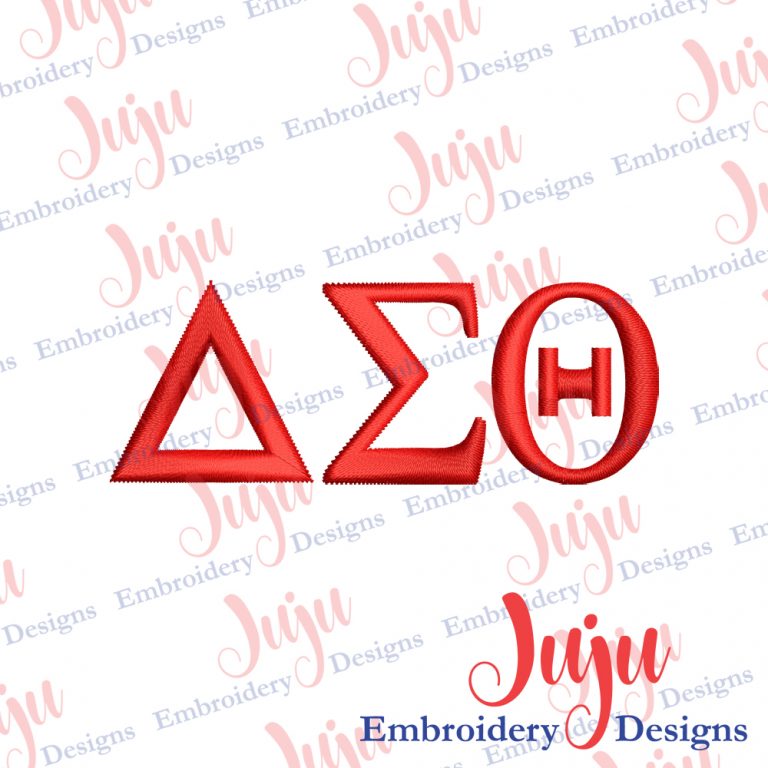 Delta Sigma Theta Embroidery Design | Juju Embroidery Designs