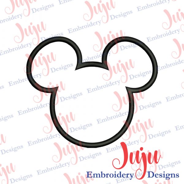 Mickey Mouse Head Applique Design
