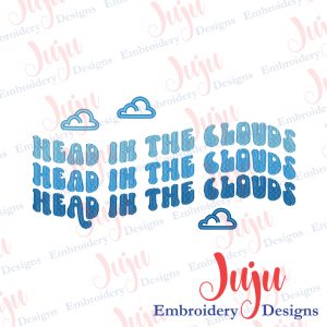 Head In The Clouds Embroidery Design